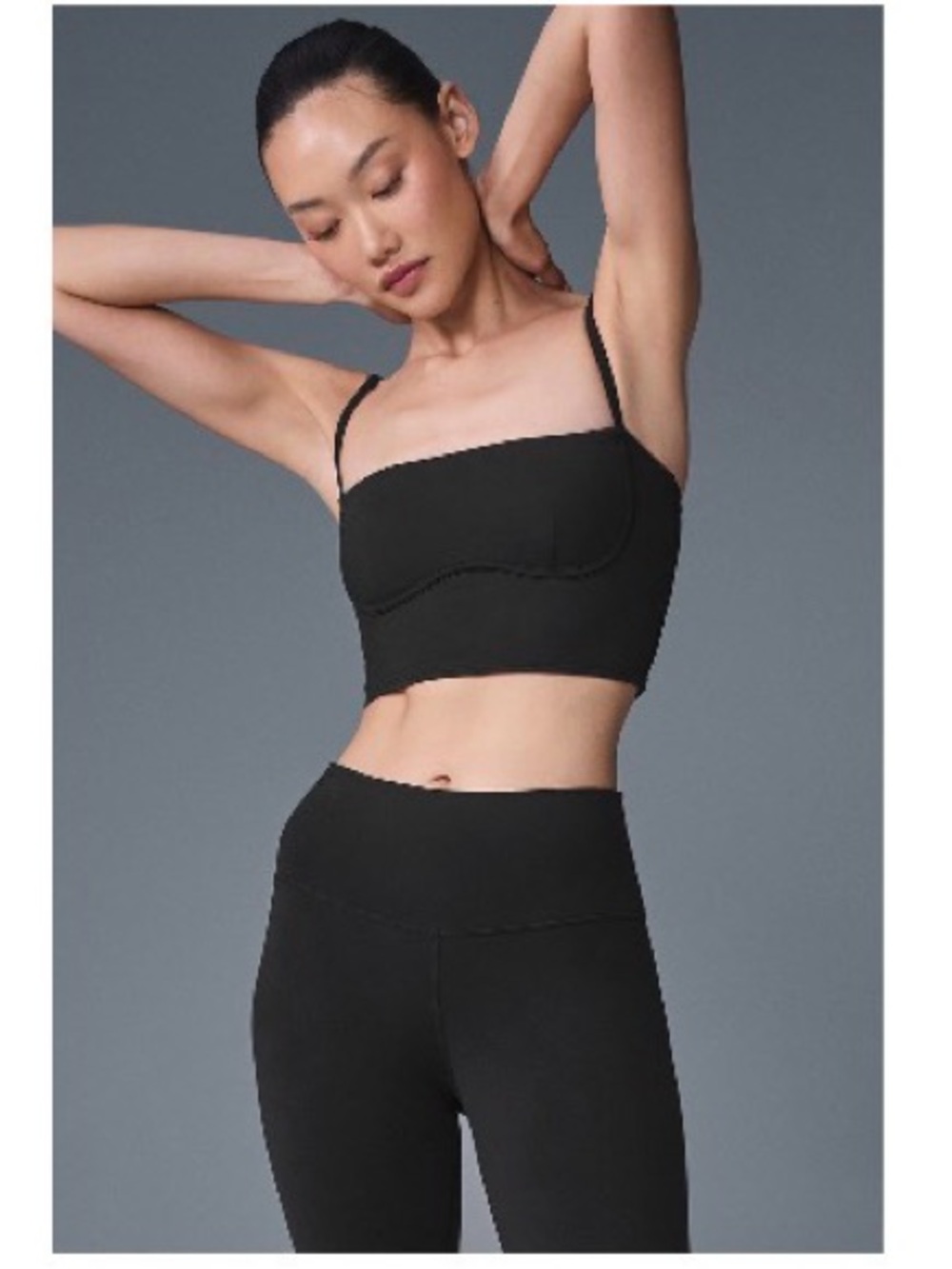 ALO Yoga Black Seam-Detail Bralette
